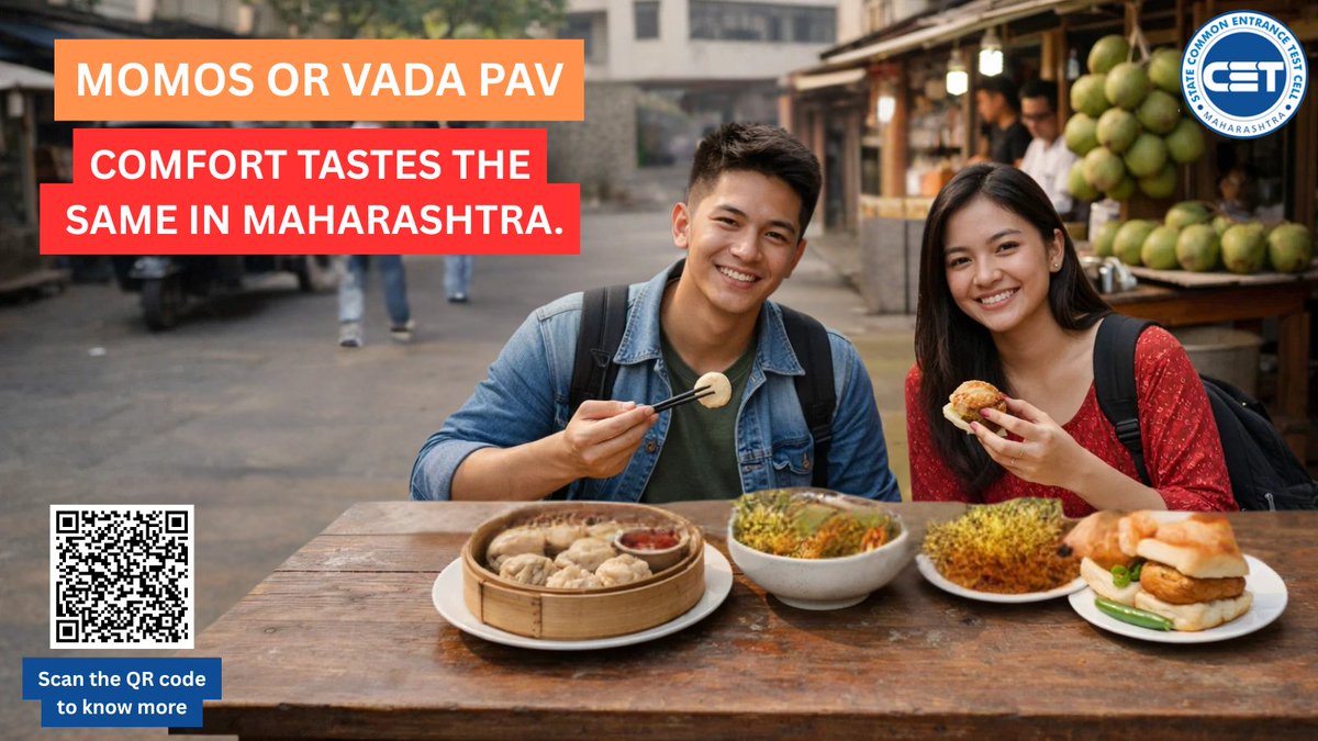study_in_maha's tweet image. From Momos to Vada pav, Nepali students feel right at home in Maharashtra. 
Familiar food, shared tastes, and a welcoming culture make Mumbai a comfortable place to study and live.
@IndiaInNepal 

👉fn.mahacet.org/category-check…

#SingleWindow #StudyInMaharashtra #Mahacet #Nepal #Food
