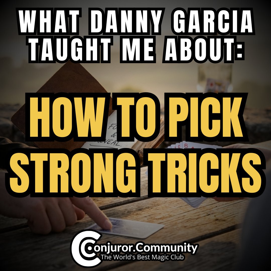ConjCommunity's tweet image. Danny Garcia once said something so simple it took me years to fully understand it.

I wrote about it here:

What Danny Garcia taught me about how to pick STRONG tricks
rfr.bz/tdab7a1

#ForceAndReveal #MagicTheory