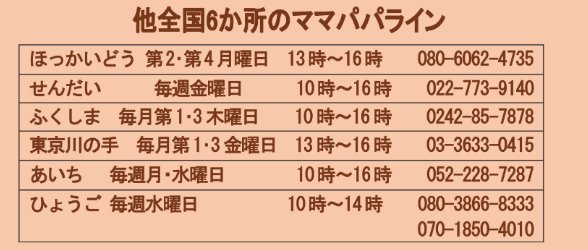 egaonopresent's tweet photo. ママパパライン全国キャンペーン
ちばは、043-204-9390
全国7ヶ所で、何処に☎️してもいいですよ。
#ママパパライン
#ママパパライン千ちば https://t.co/mohCUf2KME