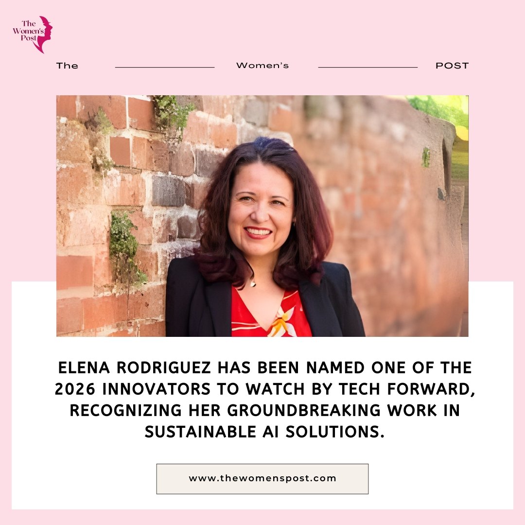 the_womenspost's tweet photo. ELENA RODRIGUEZ has been named one of the 2026 Innovators to Watch by Tech Forward, recognizing her groundbreaking work in sustainable AI solutions.
#ElenaRodriguez #Innovator2026 #TechForward #SustainableAI #WomenInTech https://t.co/wD6eejKsOM