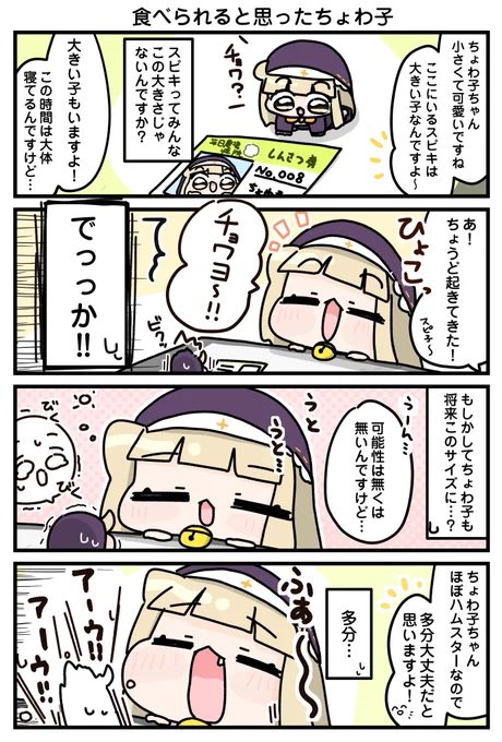 小さいちょわ子と大きなスピ子 