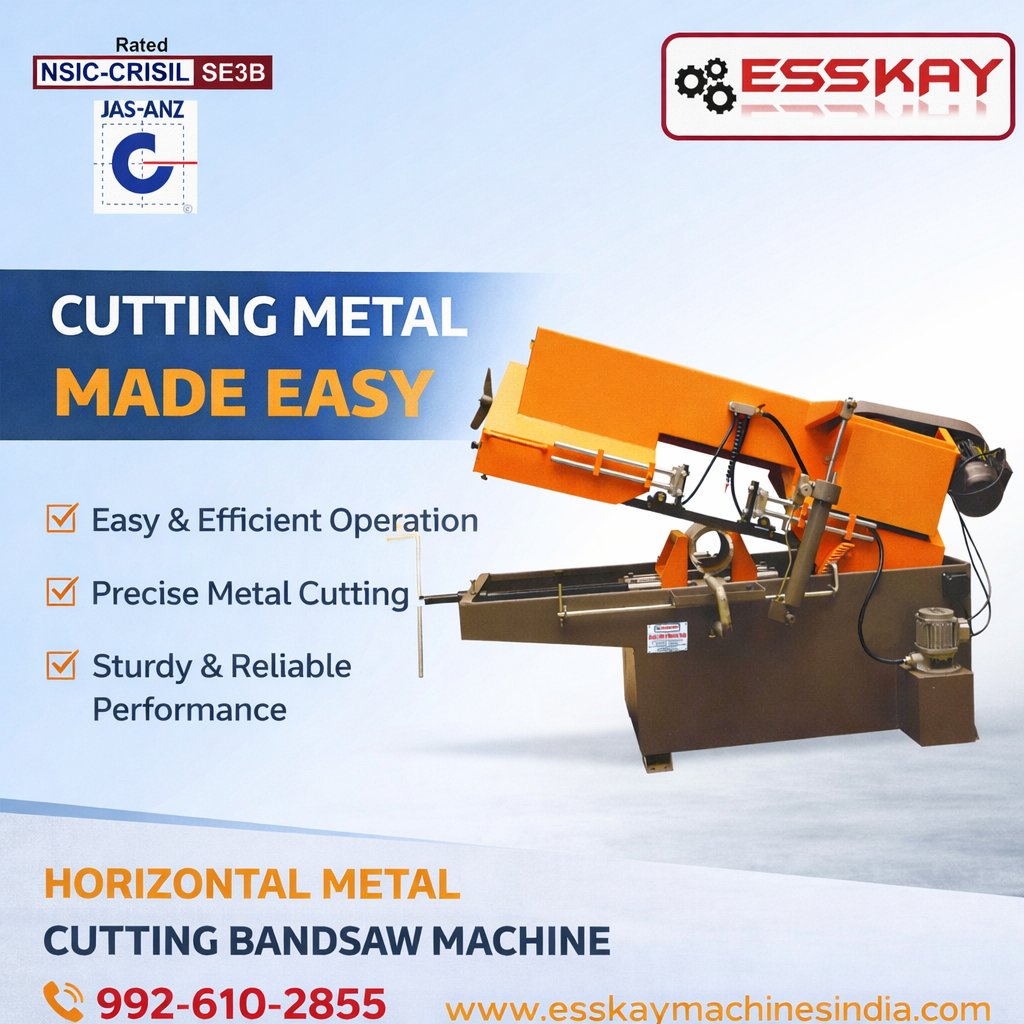 esskayindore's tweet photo. Precision metal cutting made reliable. ⚙️
ESSKAY Horizontal Metal Cutting Bandsaw Machine—built for accuracy, strength, and efficiency.
📞 992-610-2855
🌐 https://t.co/wAdq8SFf2D

#ESSKAY #BandsawMachine #MetalCutting #IndustrialTools https://t.co/xntyw4rG38