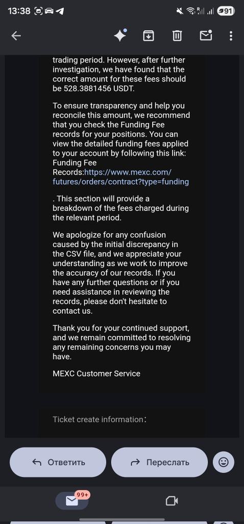 st88887's tweet photo. @OGAudit @MEXC_Official MEXC ADMISSION: After 4 months, they finally admitted their official CSV exports are WRONG. 📉
$530+ in fees were "missing" from my records across all accounts. If their financial data is this broken, their liquidation logs are worth nothing. Evidence doesn't lie.
#MEXC_SCAM https://t.co/epVVuzVlYI