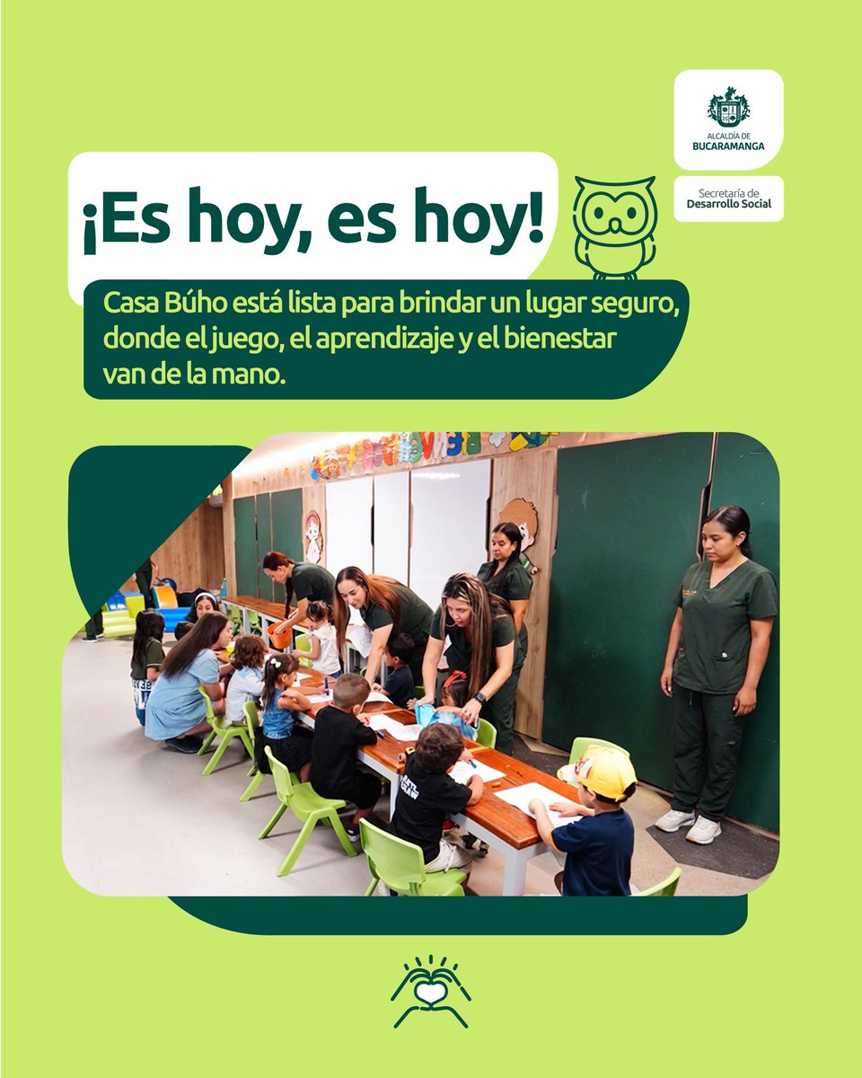 🦉💛 ¡Hoy abrimos las puertas de Casa Búho!
Un lugar creado para acompañar y apoyar a las familias vulnerables, a las madres cabeza de hogar, migrantes y cuidadores, brindando bienestar, cuidado y oportunidades para sus hijos e hijas.