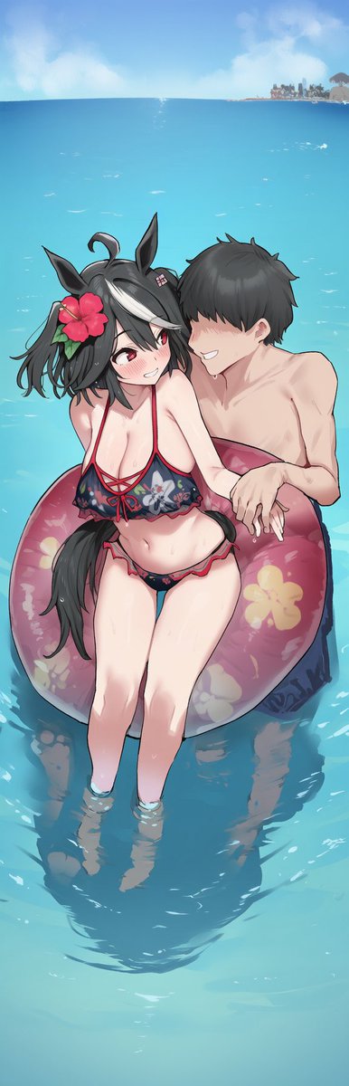 キタサンブラックと海デート sfw