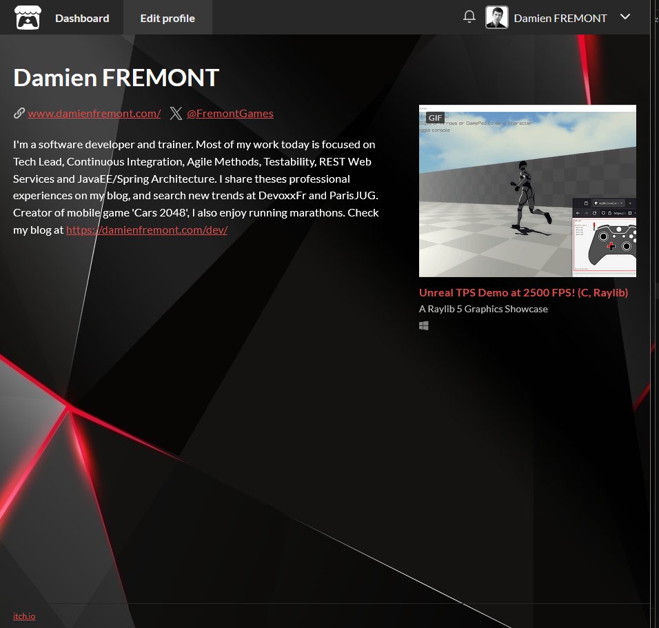 DamienGameDev's tweet photo. My new https://t.co/5p8QCBvDr0 profile !
https://t.co/lYWVORTwhP #gamedev #demo  @itchio https://t.co/CxMkTclmBH