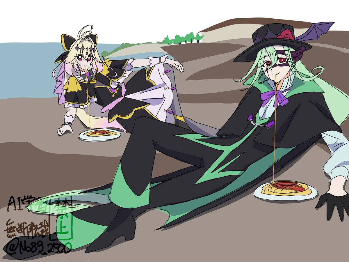ノーハンドパスタクラブへようこそ

　　　　　　　　　　　　部長のニジーと
  キュアアルカナ・シャドウよ