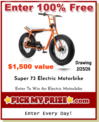 Enter to #win a super cool Electric Bike on February 25th!🚲

✔️PickMyPrize: ow.ly/hcG850Y8QAC