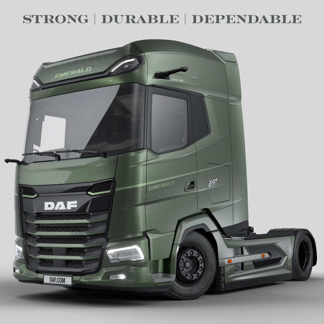 The Emerald is part of the DAF Gemstone Collection: a series of limited editions launching between now and 2028 to celebrate 100 years of DAF.

Get in touch today to secure one of these limited edition beauties!