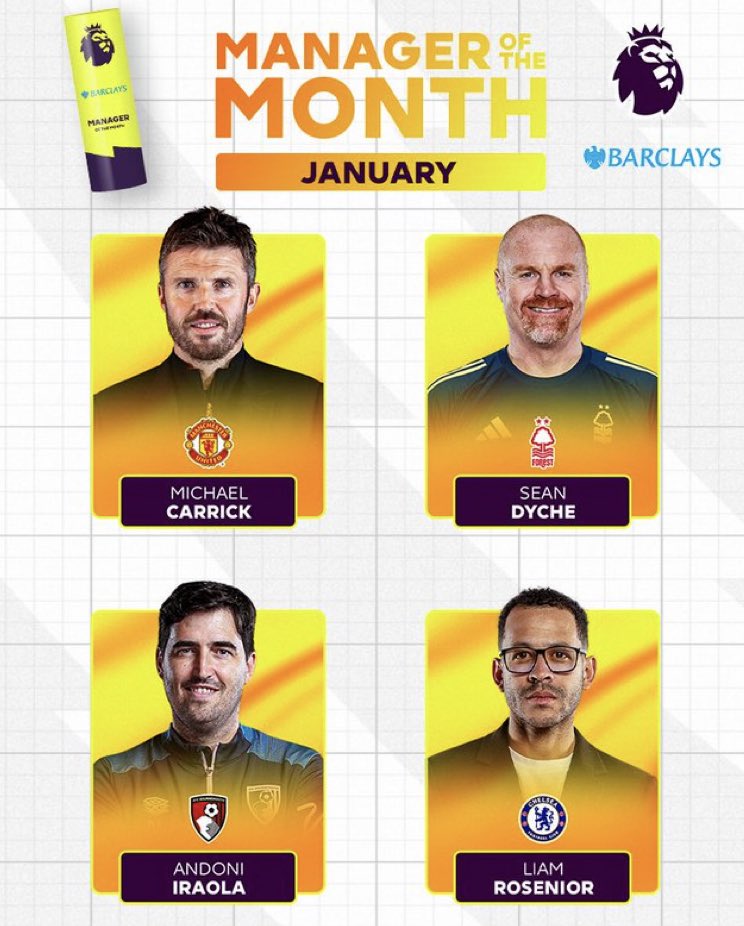 utdreport's tweet photo. Official: Michael Carrick has been nominated for the Premier League Manager of the Month award for January. https://t.co/mI73XPkAYX