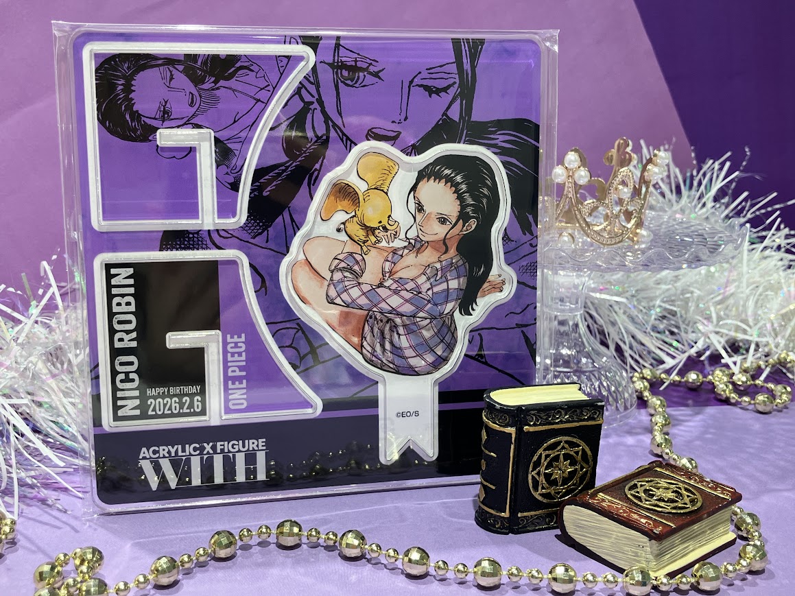 新商品】原画商品 ニコ・ロビン ・バースデイアクリル“X”フィギュア