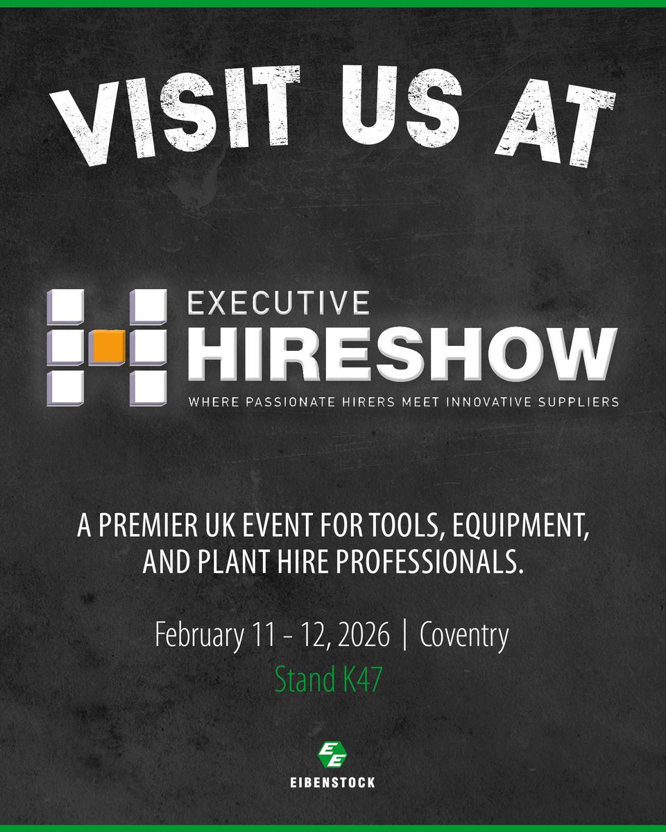 EIBENSTOCK_PT's tweet image. We’ll be exhibiting at the Executive Hire Show, one of the UK’s leading trade shows for tools, equipment, and plant hire! Feel free to stop by and visit us—we’d love to meet you.
 📍 Stand K47

#eibenstockpowertools #powertools #toolsofthetrade #constructiontools