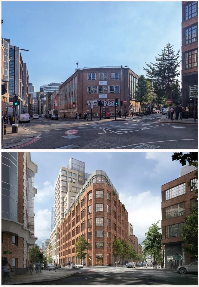SCP_Hughes's tweet image. Hackney Council voted 5:2 last night against the planning dept's recommendation to reject the Shoreditch Works densification scheme. But in a rather baffling twist, the chair said they could not actually accept the scheme, so the decision has been deferred. Some thoughts:

1.…