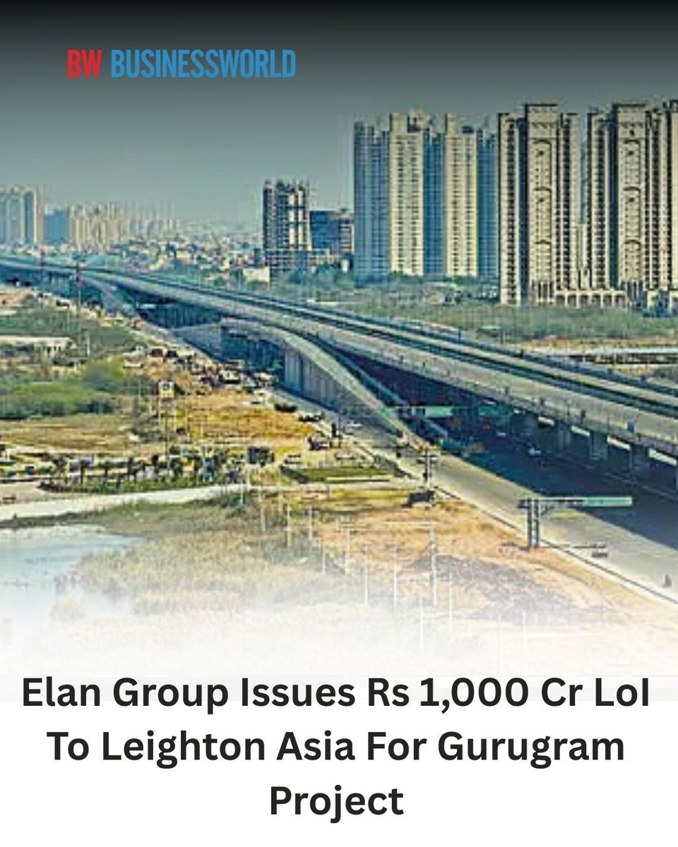 BWBusinessworld's tweet image. LoI covers civil and structural works for mixed-use Elan The Mark project located along Dwarka Expressway in Gurugram.

Read more: businessworld.in/article/elan-g…

@anuragbatrayo | @NFWarsia | Tanvie Ahuja

#ElanGroup #LeightonAsia #DwarkaExpressway #Gurugram