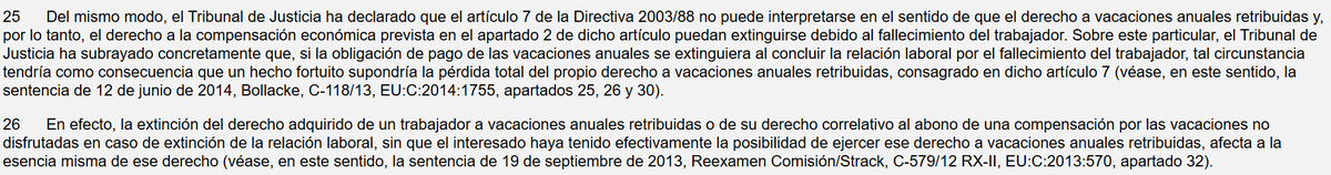 humanizasanidad's tweet image. ⚖️STJUE de 06/11/2018, asunto C‑684/16, Gran Sala. 
Los #herederos de un #trabajador #fallecido tienen #derecho a recibir una #compensación #económica por las #vacaciones anuales retribuidas no #disfrutadas