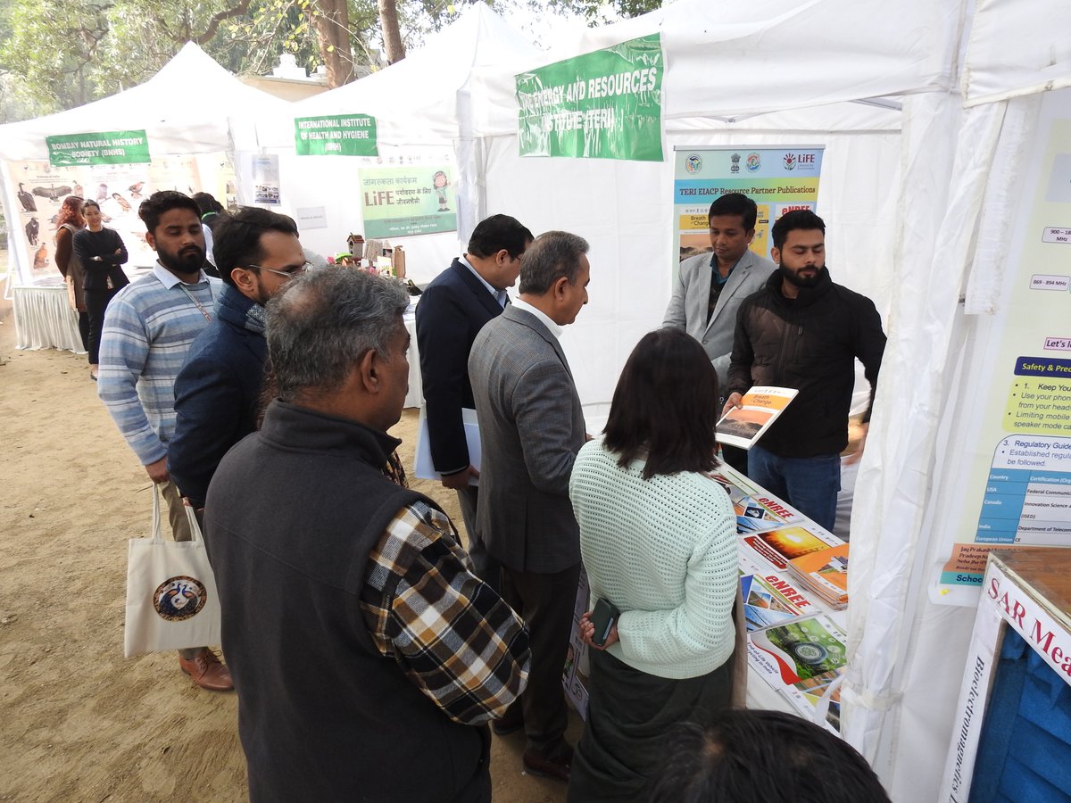 EIACPIndia's tweet photo. Sh. Kirti Vardhan Singh, Union MoS for MoEF&amp;CC; and External Affairs, GoI visited the event on 4th Feb 2026. He interacted with participants, viewed the exhibition, and appreciated the initiative for effectively linking India’s national symbol towards Mission LiFE principles. https://t.co/ApToXW50we