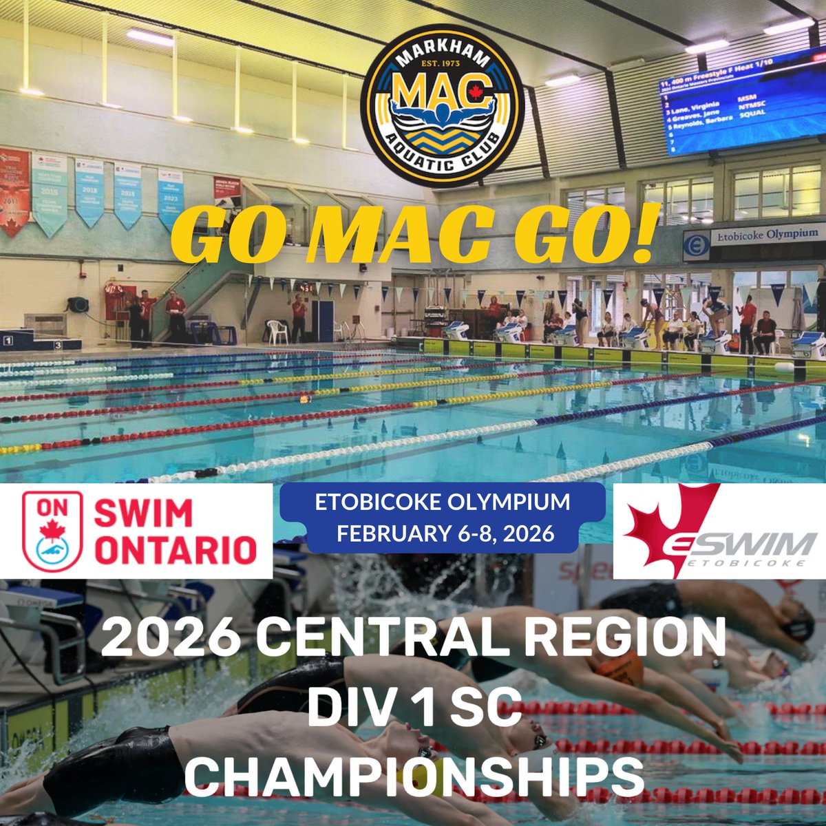 macswimclub's tweet image. Good luck and fast racing to #MACarmy competing at the 𝟐𝟎𝟐𝟔 𝐂𝐞𝐧𝐭𝐫𝐚𝐥 𝐑𝐞𝐠𝐢𝐨𝐧 𝐃𝐢𝐯𝟏 𝐒C 𝐂𝐡𝐚𝐦𝐩𝐢𝐨𝐧𝐬𝐡𝐢𝐩𝐬 this weekend! Go MAC Go!🔥🏊‍♂️💪 Thank you to the @eswimofficial officials and volunteers for hosting this competition!❤️ #gomacgo #fastweekend