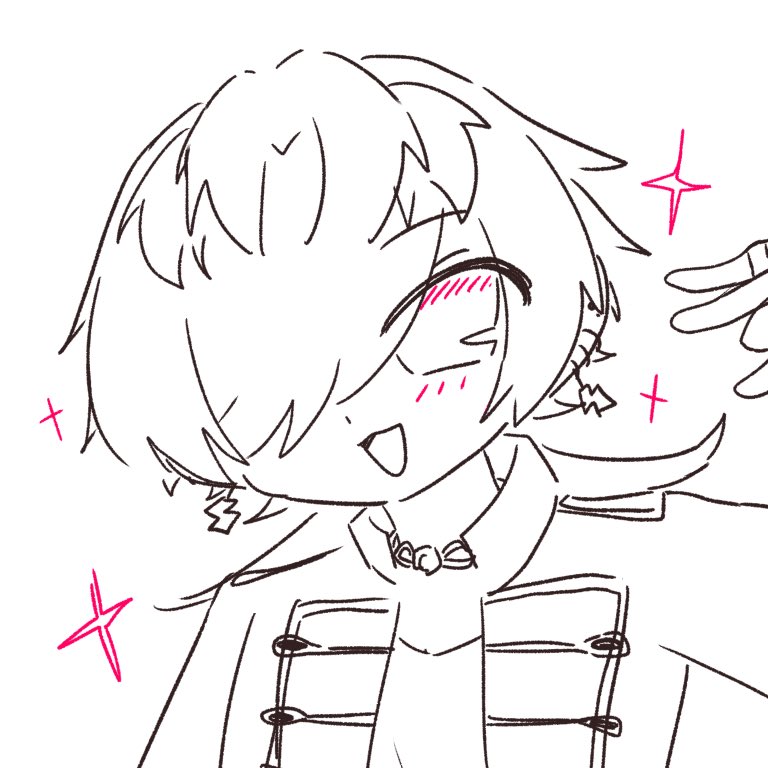 らくがき
手が描けない！