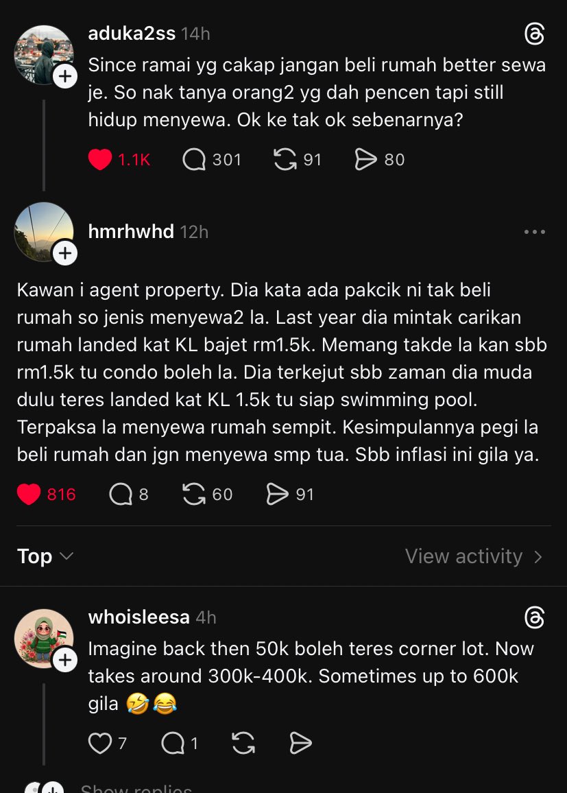 nazirullahjufri's tweet image. Since ramai yg cakap jangan beli rumah better sewa je. So nak tanya orang2 yg dah pencen tapi still hidup menyewa.
Ok ke tak ok sebenarnya?