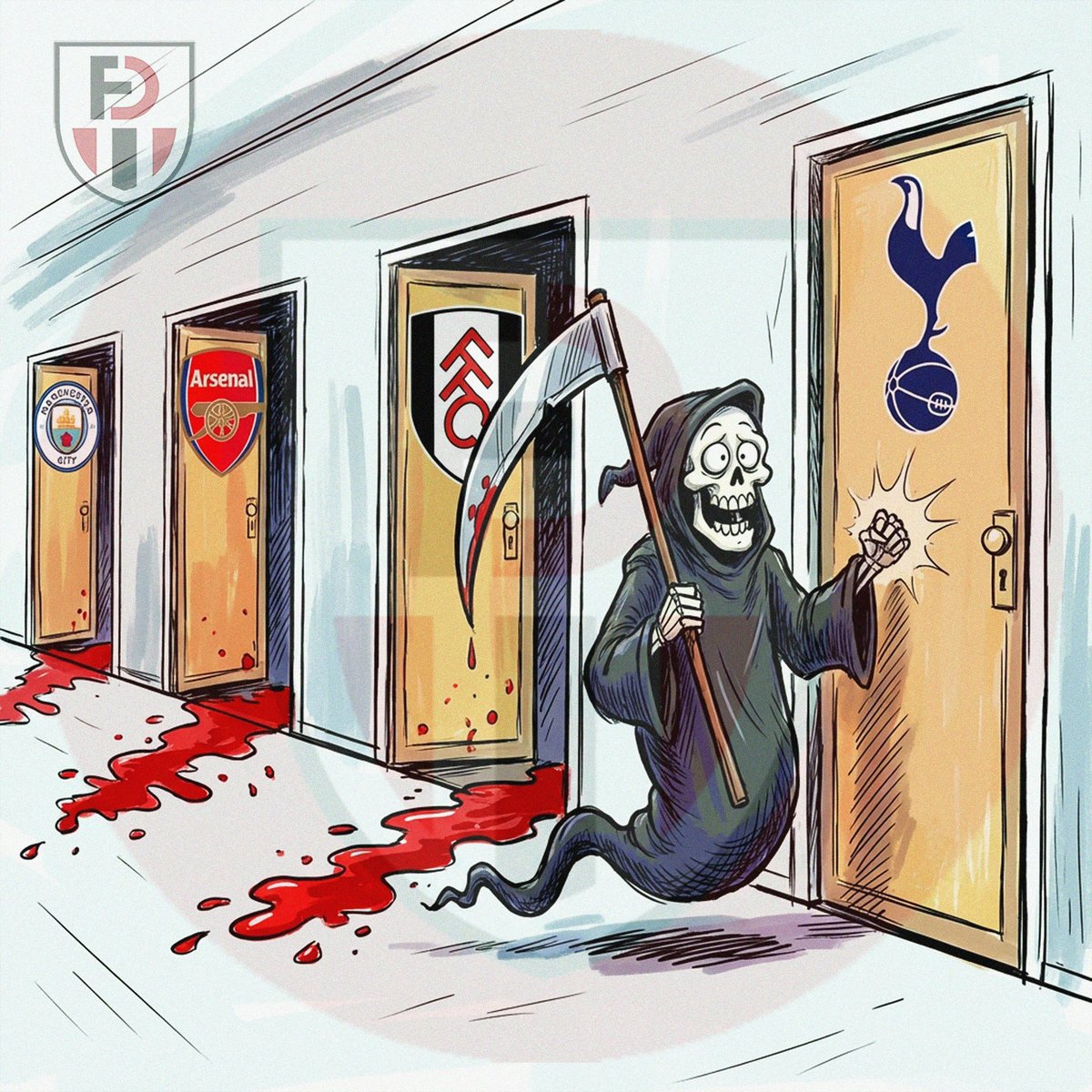 Fasn_Designs's tweet photo. Knock Knock: #Tottenham ✊ 

#MUNTOT 🔴 https://t.co/H6iooafUws