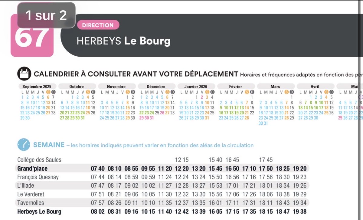 EvanGelso's tweet photo. Bonjour @transportsmreso 

Je remarque qu’il y a une incohérence entre les horaires de la ligne Flexo 67 sur la fiche horaire à télécharger sur le site M réso et l’appli M. 

😊 https://t.co/tZdrzHrSmB