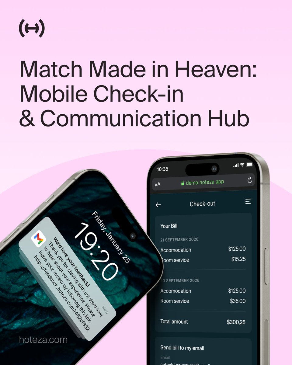 Mobile Check-in prepares guests for arrival, while Communication Hub keeps the conversation clear and centralized throughout the stay. But what if they work together? That’s where a true match made in heaven is created 💫