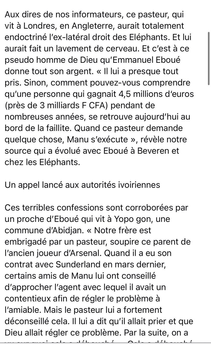 CommeIvoir's tweet photo. @M_mcdrax6 C’est le pasteur qui lui a dit de divorcer car elle bloque ses chances. Ya plusieurs articles qui en parle. 

Si tu comprends anglais tu auras des articles beaucoup plus détaillé en chercher : Éboué Pastor https://t.co/LUwuqipbOs