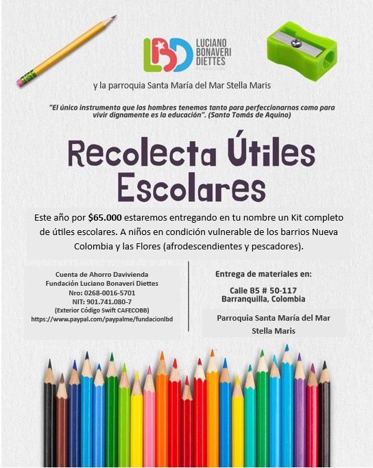 lbdfundacion's tweet photo. Fundación Luciano Bonaveri Diettes apoya a la parroquia Santa María del Mar Stella Maris. #ayudaalnecesitado https://t.co/bqaziCzeg5