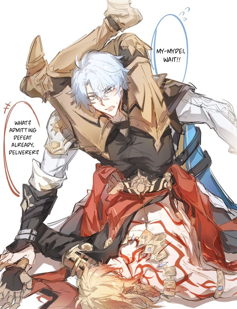 astralshuttle2's tweet photo. Repost because I messed up on the tags

#HonkaiStarRail #Phaidei #Phainon #Mydei https://t.co/YDQu90RMJB