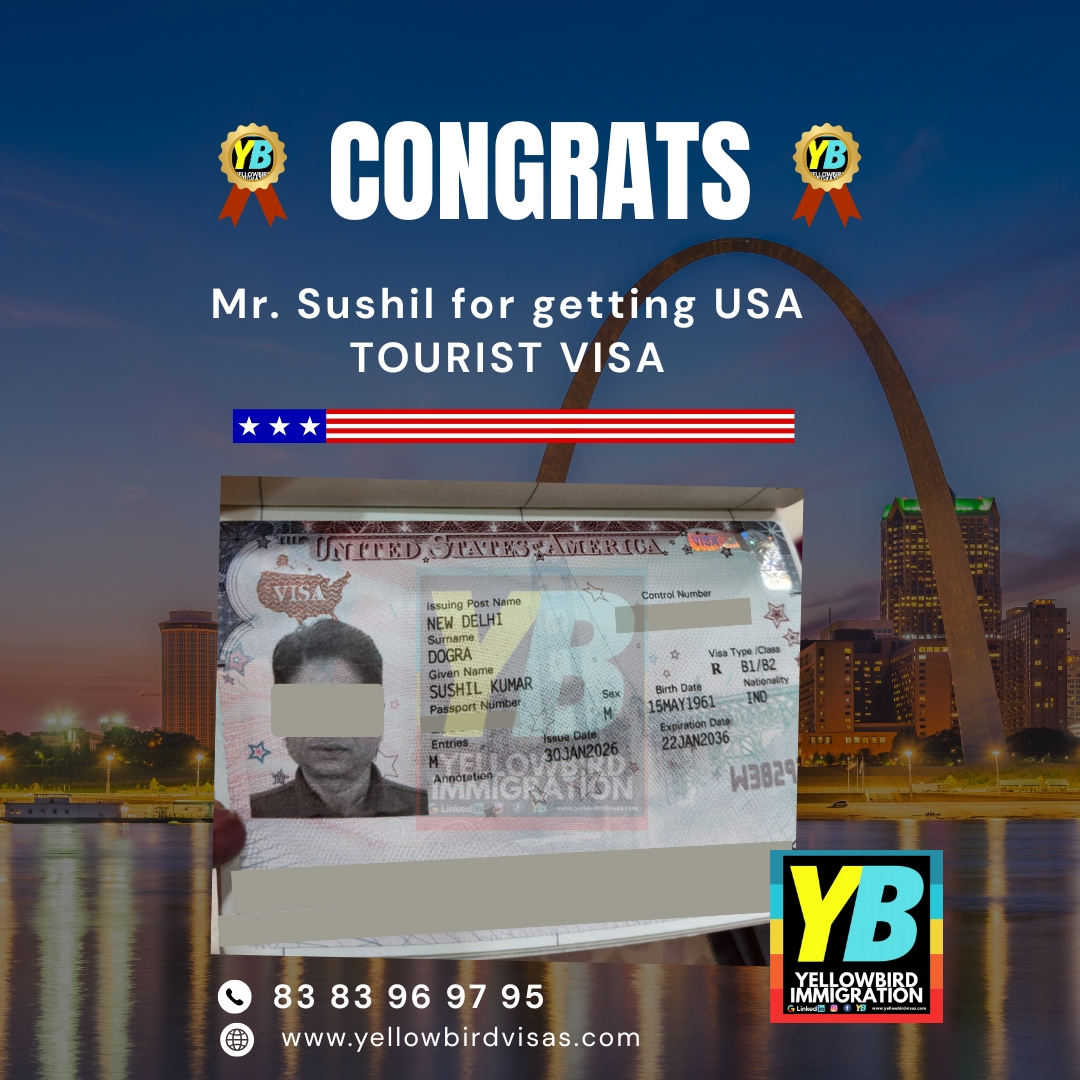 yellowbirdvisas's tweet image. Congratulations Mr sushil ji for getting you USA tourist visa
.
.
#usatouristvisa #yellowbirdimmigration #visaapproved #visasuccess #tourists #studyabroad #workabroad #immigration #bestimmigrationconsultant #visaservices #immigrationexperts #follow #explore #instagram