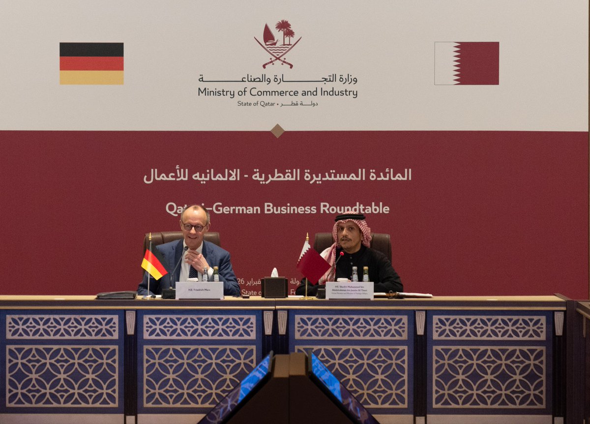 The Qatari-German Business Roundtable provided an opportunity to enhance investment cooperation &amp; trade ties, with an emphasis on expanding partnerships in the fields of advanced technology &amp; healthcare, in order to achieve the mutual benefits &amp; aspirations of our people.