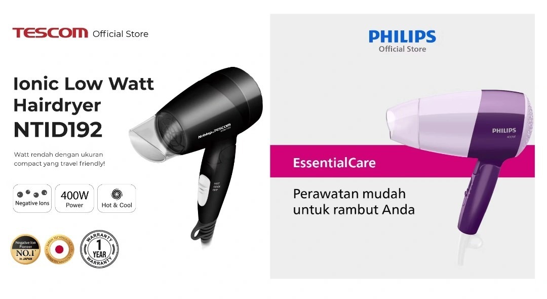 {mu} pengen beli hair dryer 400 watt, mending yg mana yaa guys? makasih 🥹