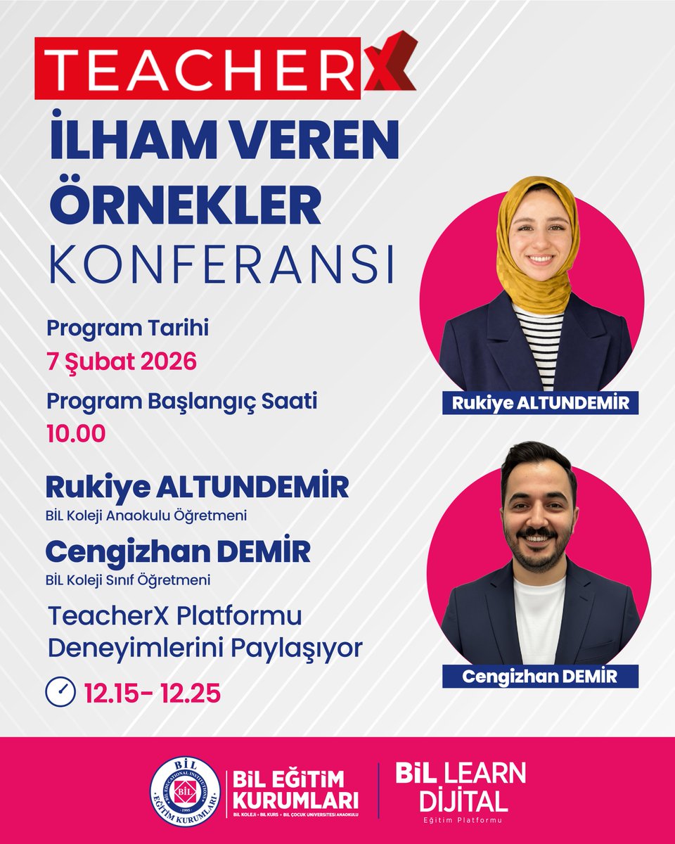 TeacherX İlham Veren 
Örnekler Konferansı
🗓️7 Şubat 2026
⏰10.00