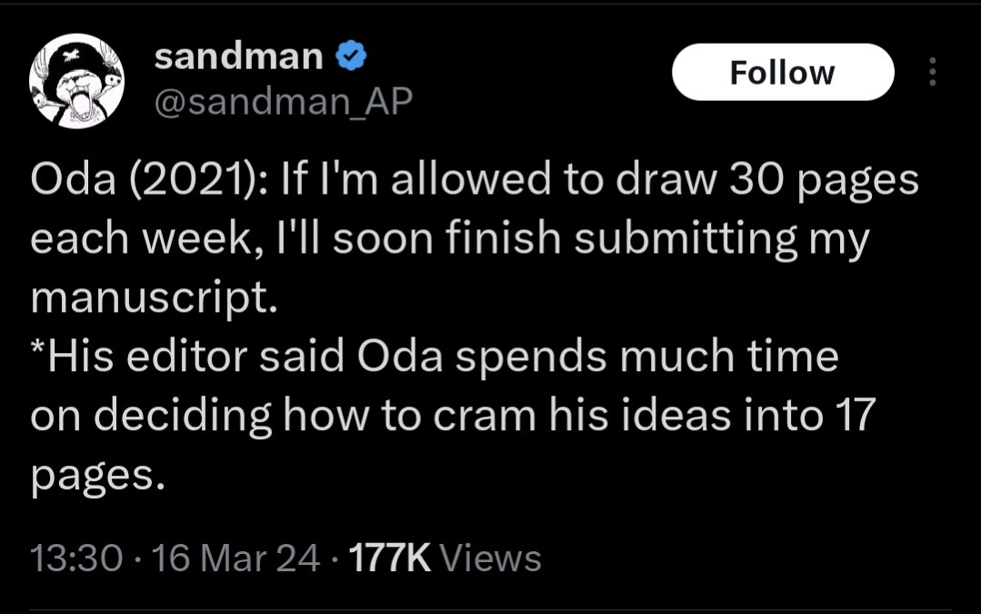 I have said once and I will say it again some of the issues some have with current one piece is more of a jump issue than an oda issue