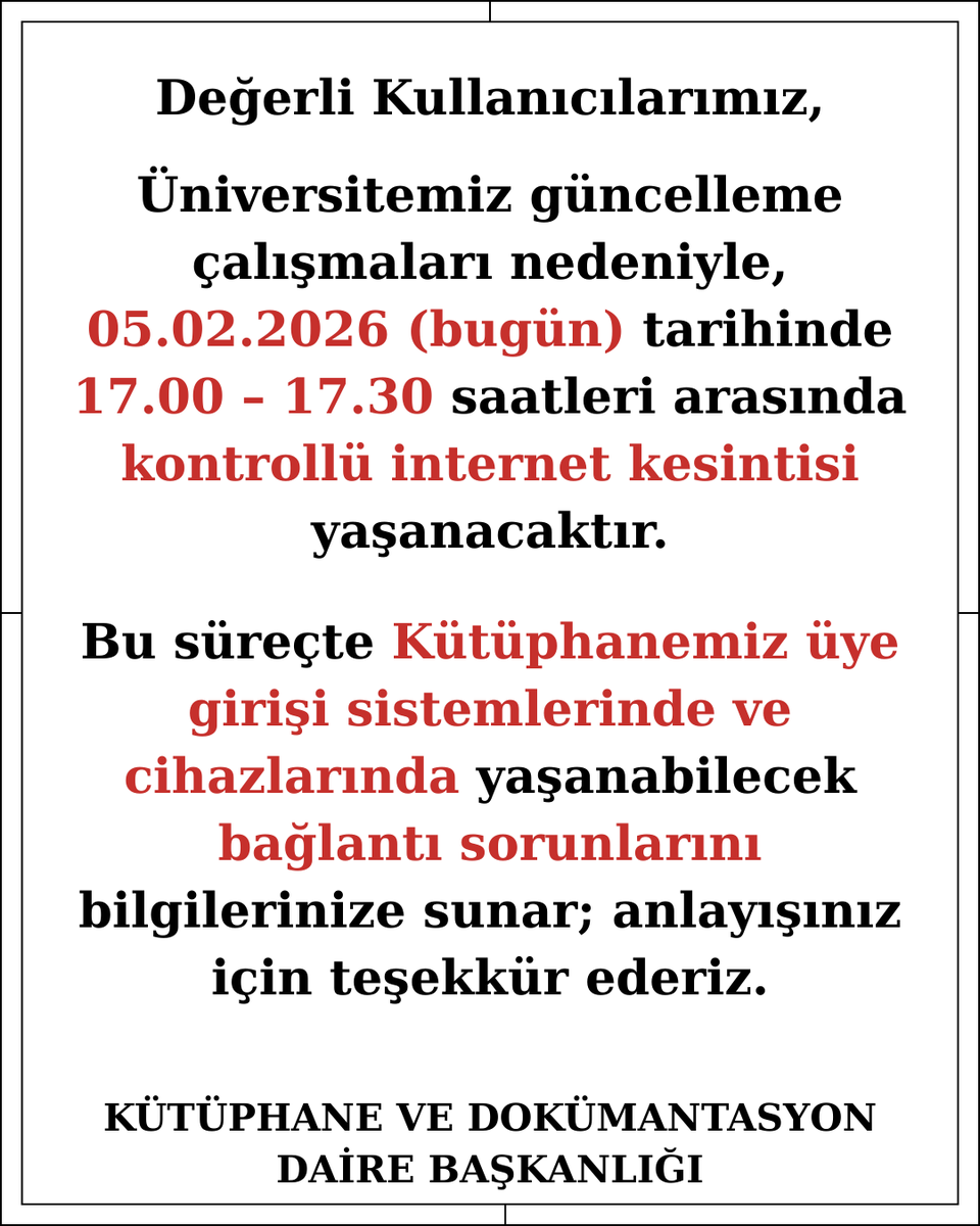 Kullanıcılarımızın Dikkatine!

#baibukutuphane #aibulibrary #baibu #ibukutuphane #ibuajanda #bolu