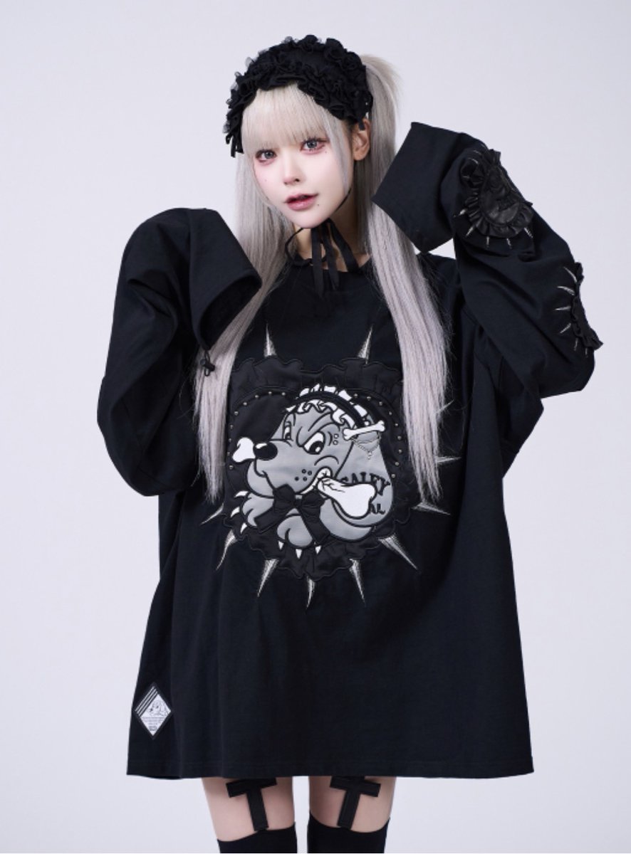 IMVAL × GALFY — 2nd collaboration Doll Dog 大萌袖 L/S TEE🖤