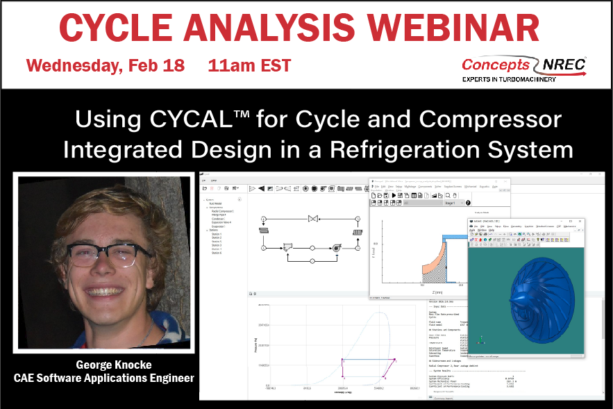 ConceptsNREC's tweet photo. Technical Webinar

Using CYCAL™ for Cycle and Compressor Integrated Design in a Refrigeration System
Wednesday, February 18, 2026
11:00 AM - 12:00 PM EST

REGISTER TODAY
https://t.co/e71RTxr9vO

#turbomachinery #software #engineering #AgileEngineeringDesignSystem #cycleanalysis https://t.co/kGLCWQLFhd