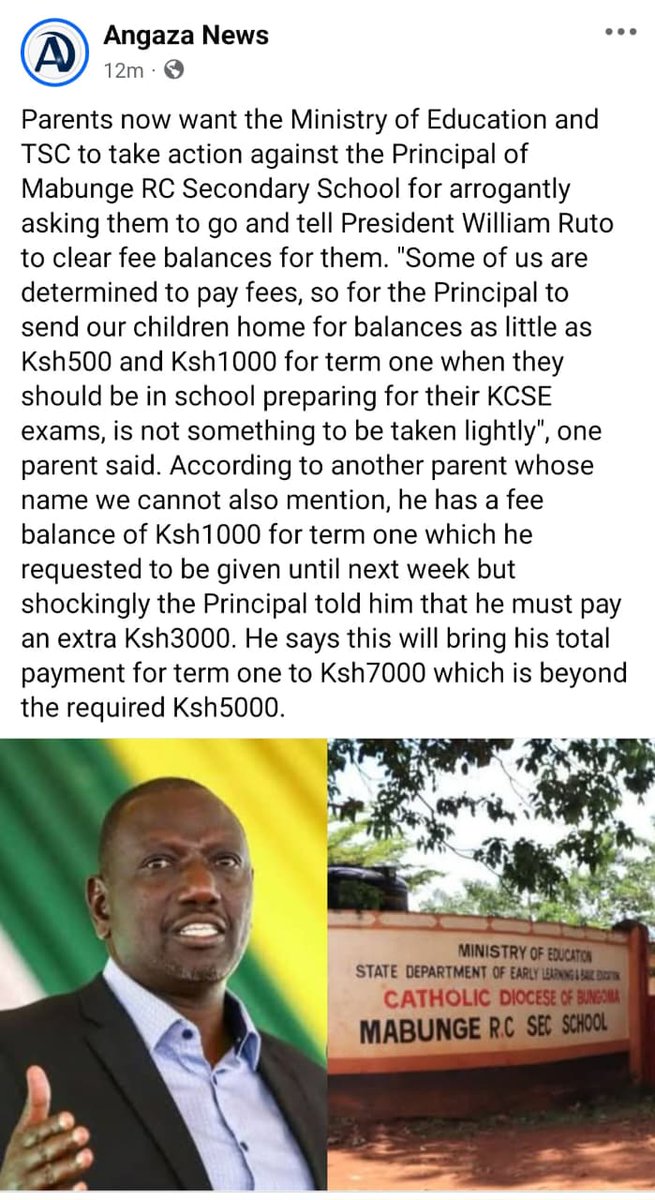 School Principals and Headteachers no longer respects directions from the head of the Country. <a href="/WilliamsRuto/">William Samoei Ruto, PhD</a> <a href="/OleItumbi/">-Dennis Itumbi, CBS</a> <a href="/UDAKenya/">United Democratic Alliance, UDA.</a>