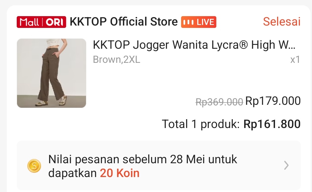 avcnnnn's tweet photo. Wts wtb
Hai aku mau preloved celana KKTOP Jogger, harga belinya segitu aku jual 100k aja.
Alasan : ukurannya kurang pas, jadi terlalu ketat di aku.
Baru dicoba sekali, ga nyampe 5 menit langsung dilepas lagi.
Bisa co oren, pengiriman dari jakpus ya https://t.co/ulJV4zbClC