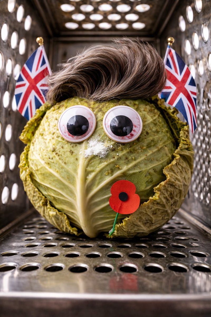 MizzyBlundStraw's tweet photo. 🚨 LIVE LEAK: The competition intensifies!! Can Sir Cabbage match our PM stride for stride or does the PM's suggest he's rotting rapidly from the inside out?
We'll find out!!
#MrRules v #SirCabbage #FollowAlong for #CabbageUpdates 🥬🥬🥬 https://t.co/dGLxWjYQvB