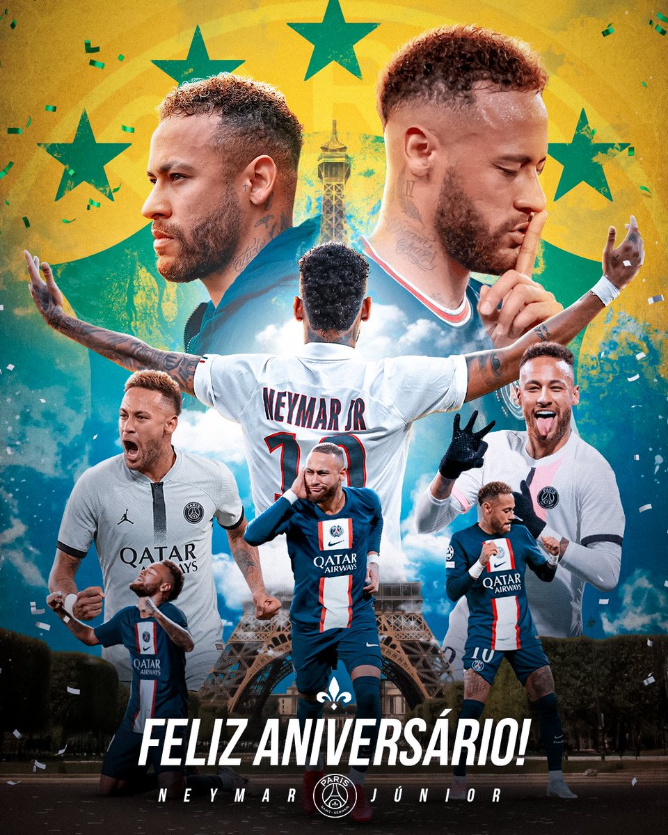 O Príncipe que encantou Paris completa 34 anos hoje! 

Feliz aniversário, <a href="/neymarjr/">Neymar Jr</a>! 👑🇧🇷