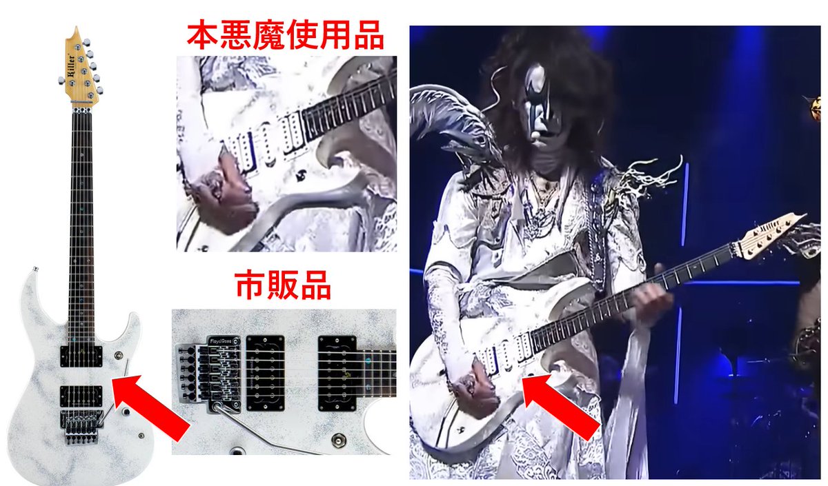 Killer社のKG-Fascist Vice Milky Way ′23。市販品が2ピックアップに
