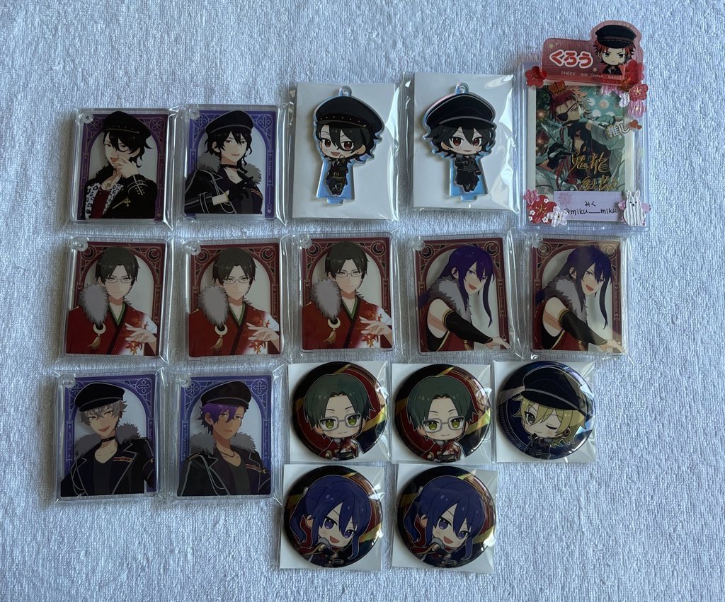 【譲渡】あんさんぶるスターズ！ あんスタ アニカフェ コロッタ 缶バッジ アクキー

譲）零 敬人 颯馬 晃牙 アドニス 薫

求）送料込み6000円

纏めてのお譲りのみ。
郵送でのお取り引きになります。
検索からもお気軽にお声掛けください

＊初めましての方はプロカ必読