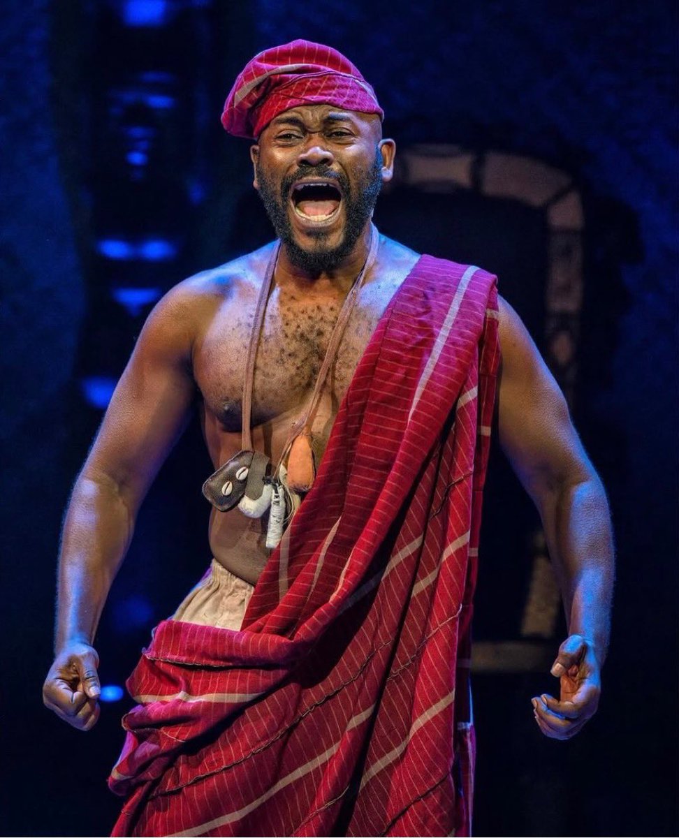 TheYorubaTimes's tweet photo. EXCLUSIVE: Nigerian screen icons Deyemi Okanlawon and Kehinde Bankole electrified the Utopia Theatre in the UK with a breathtaking stage performance of ‘Crown of Blood’ a powerful Yoruba adaptation of Shakespeare’s Macbeth, captivating the audience and proving the global reach of Nigerian theatrical brilliance.