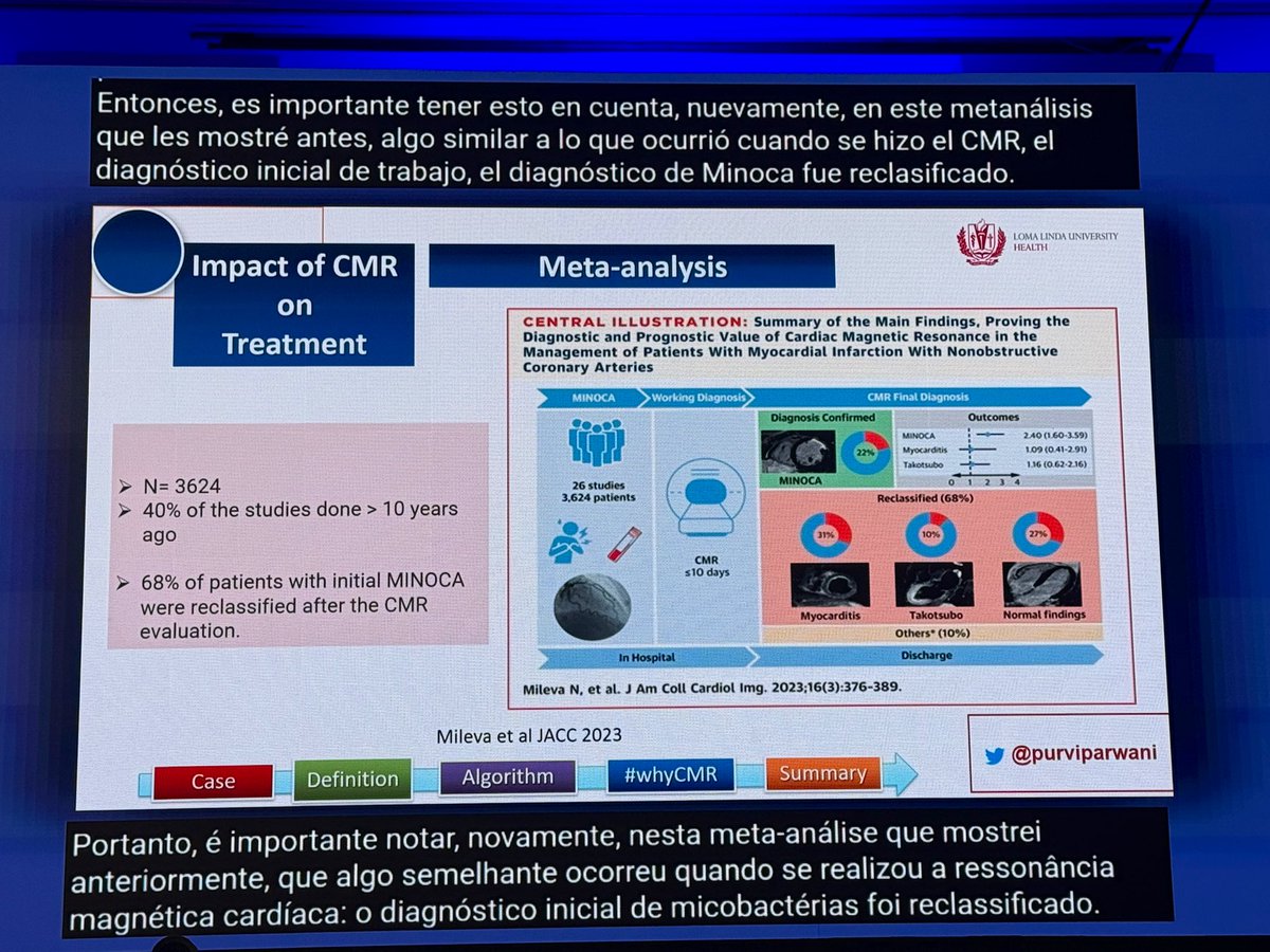 iamritu's tweet photo. @purviparwani #Whycmr can change the working diagnosis of MINOCA in 2/3 
patients &amp; lead to a true Dx  
over just clinical gestalt even when troponin leak is small
⬆️diagnostic yield leads to more accurate treatment #SCMR2026 https://t.co/mwojkYp5pK
