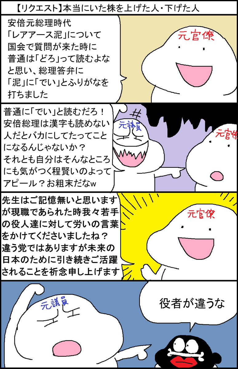 【リクエスト】本当にいた株を上げた人・下げた人