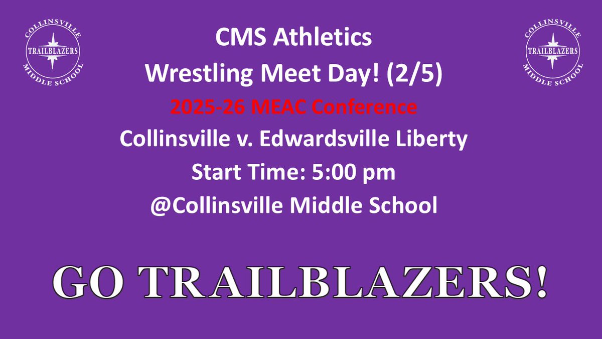 Boxout5's tweet image. CMS Wrestling v. Edwardsville Liberty Today!