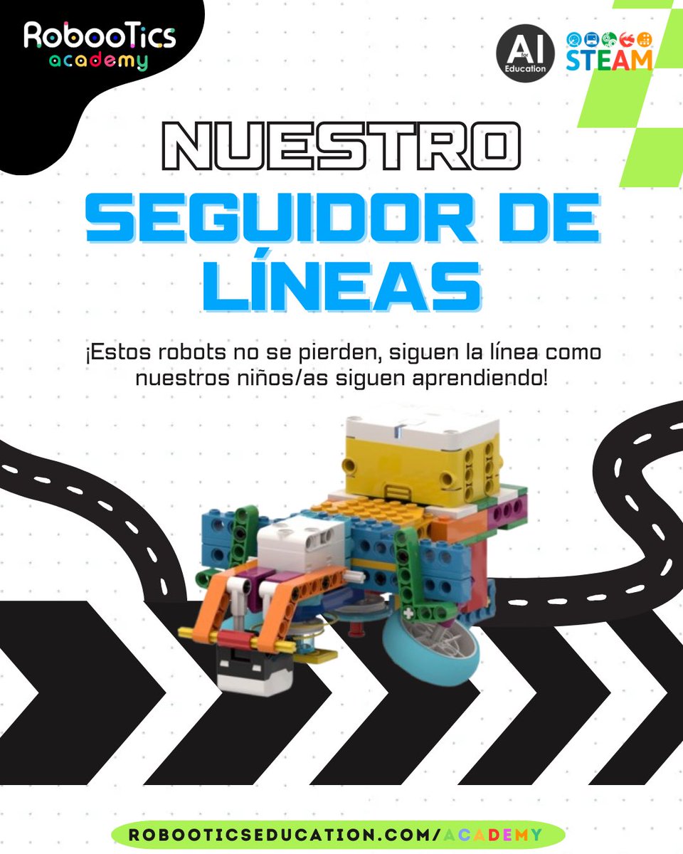 robootics_'s tweet photo. 🖤🤖 ¡Sigue la línea! 

Este robot es pura magia: lo colocas sobre las líneas y comienza a seguir rutas como si tuviera vida propia. 

¡Nos encanta! ✨🛤️

#robots #roboticaeducativa #robooticsacademy https://t.co/Fgygd3PeoB