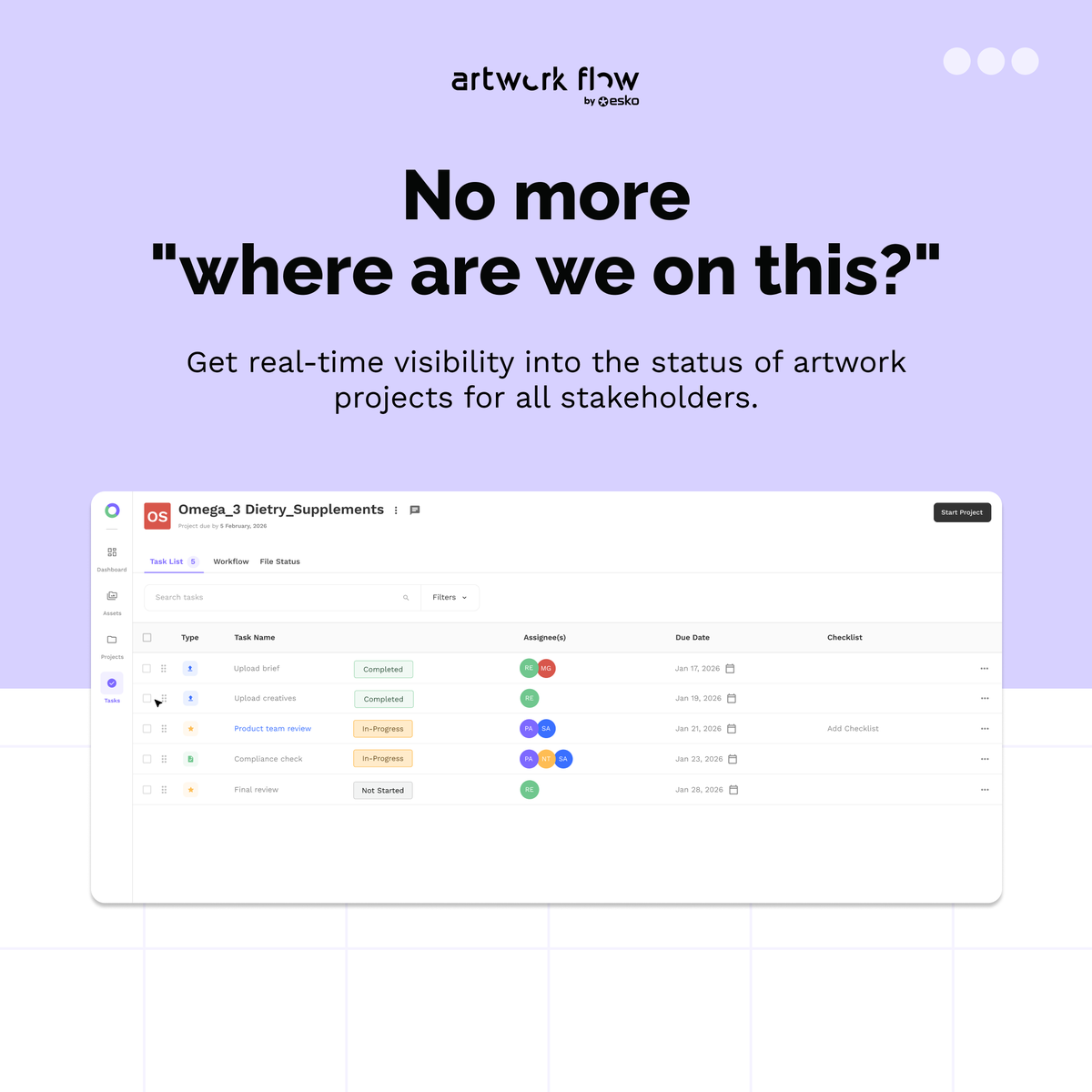 Track every artwork project effortlessly with Artwork Flow!