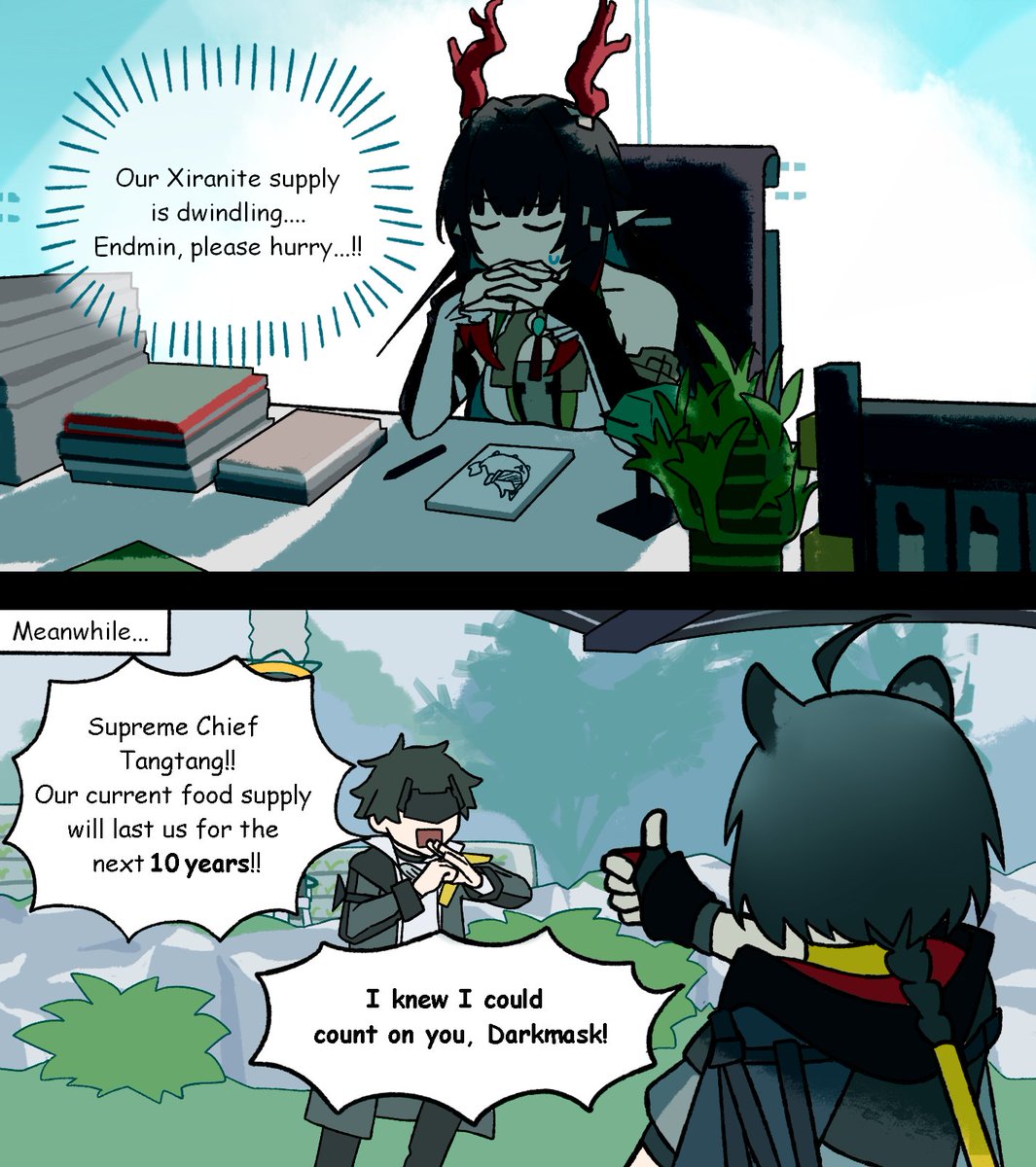 #ArknightsEndfield #EndfieldReleaseCC
I'm so sorry Zhuang Fangyi but I have everyone at the stockade to feed😭😭